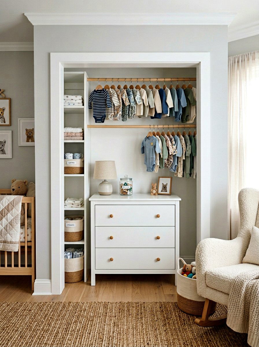 Baby Dresser Inside Closet - 30 nursery closet ideas