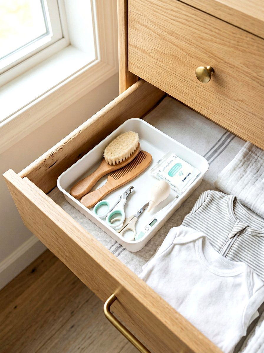 Baby grooming kit - 30 nursery dresser organization ideas
