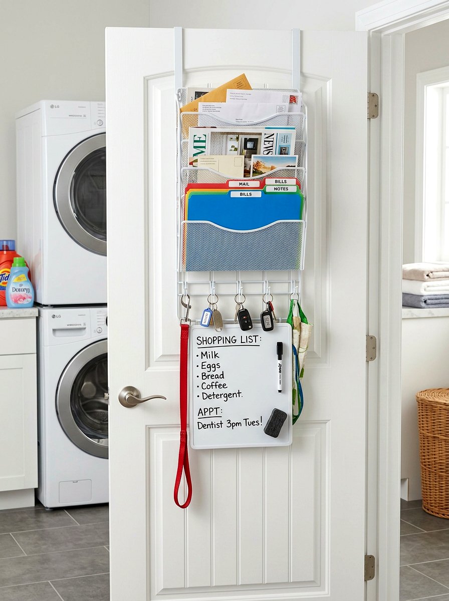 Back Of Door Hanging System - 30 family command center ideas
