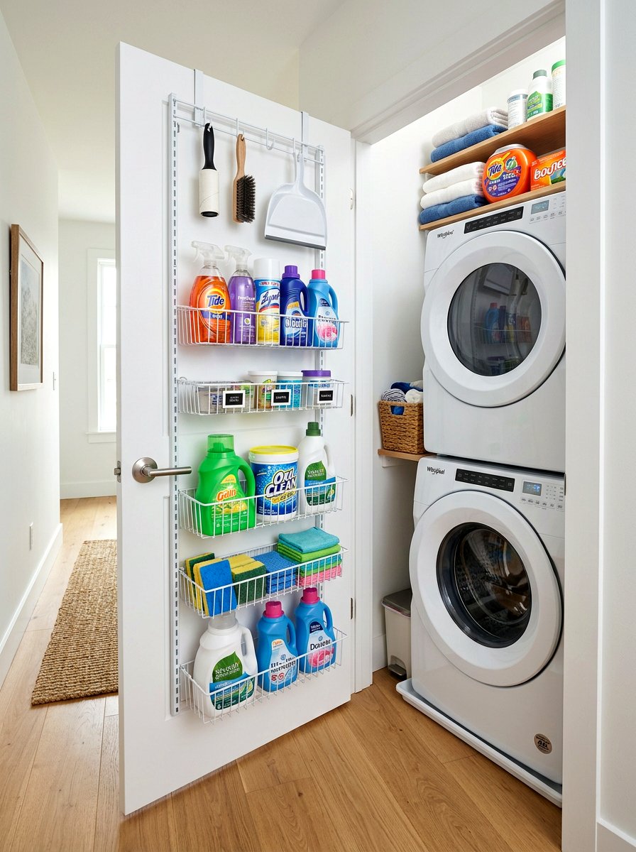Back Of Door Laundry Storage - 30 laundry closet ideas