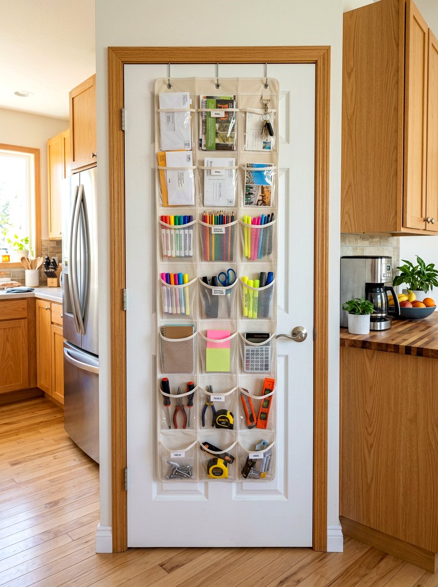 Back Of Door Organizer - 30 family message center ideas