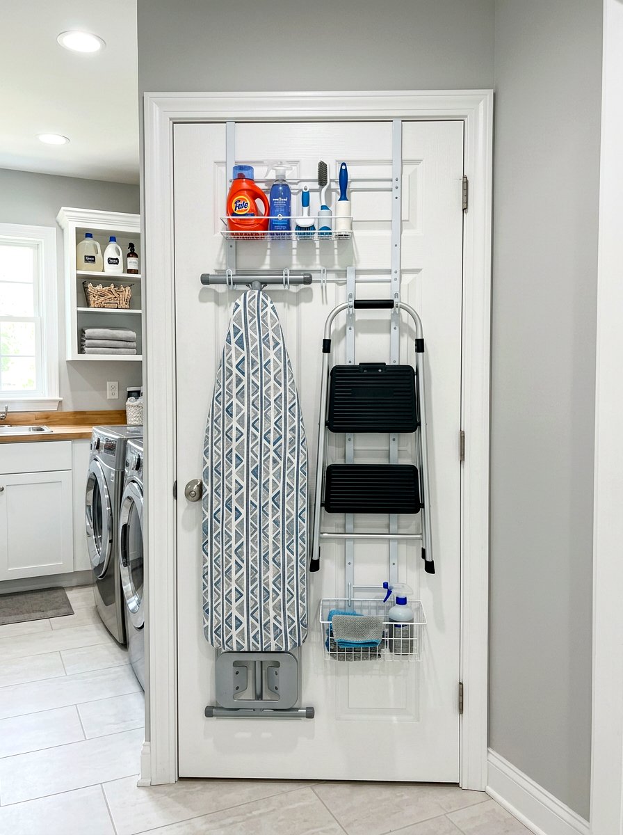 Back Of Door Rack - 30 laundry room storage ideas