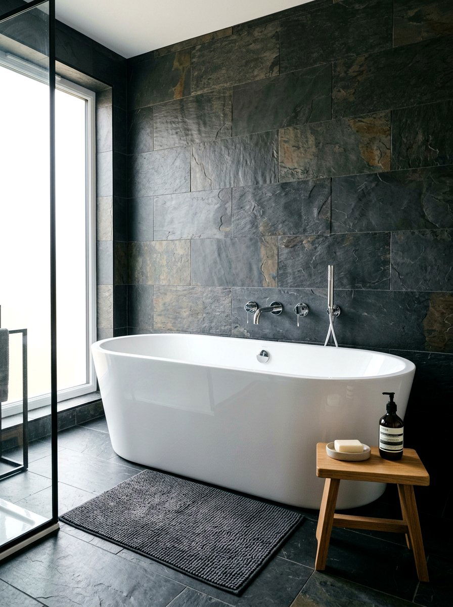 Back To Wall Freestanding Tub - 30 soaking tub ideas