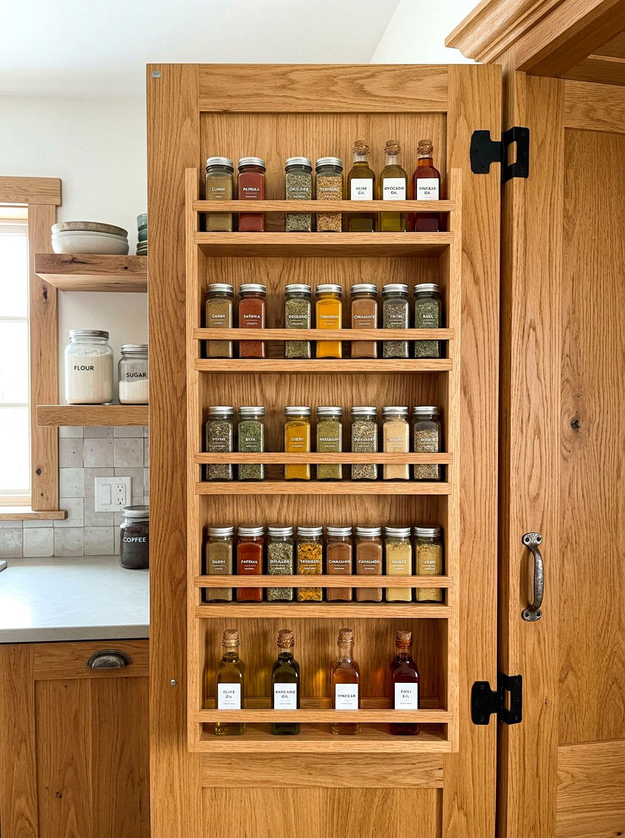 Back of door spice rack - 30 under sink bathroom storage ideas