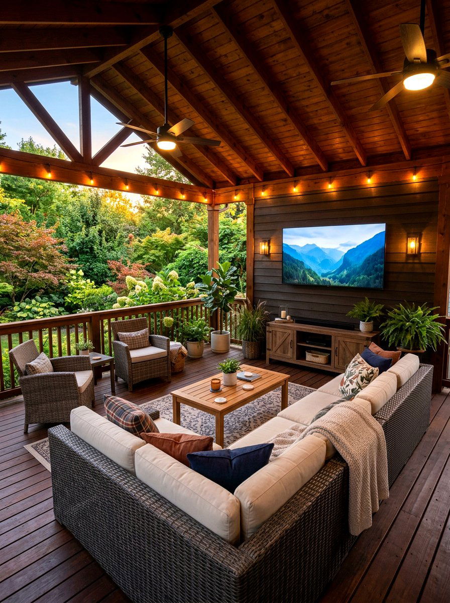 Back porch lounge - 30 cozy evening porch ideas