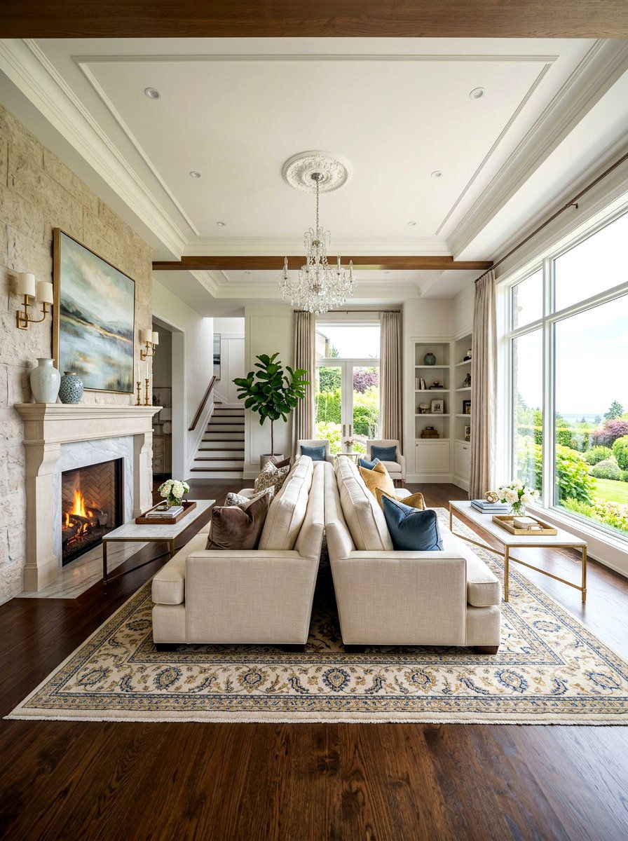Back to back sofa - 30 room zoning furniture layout ideas