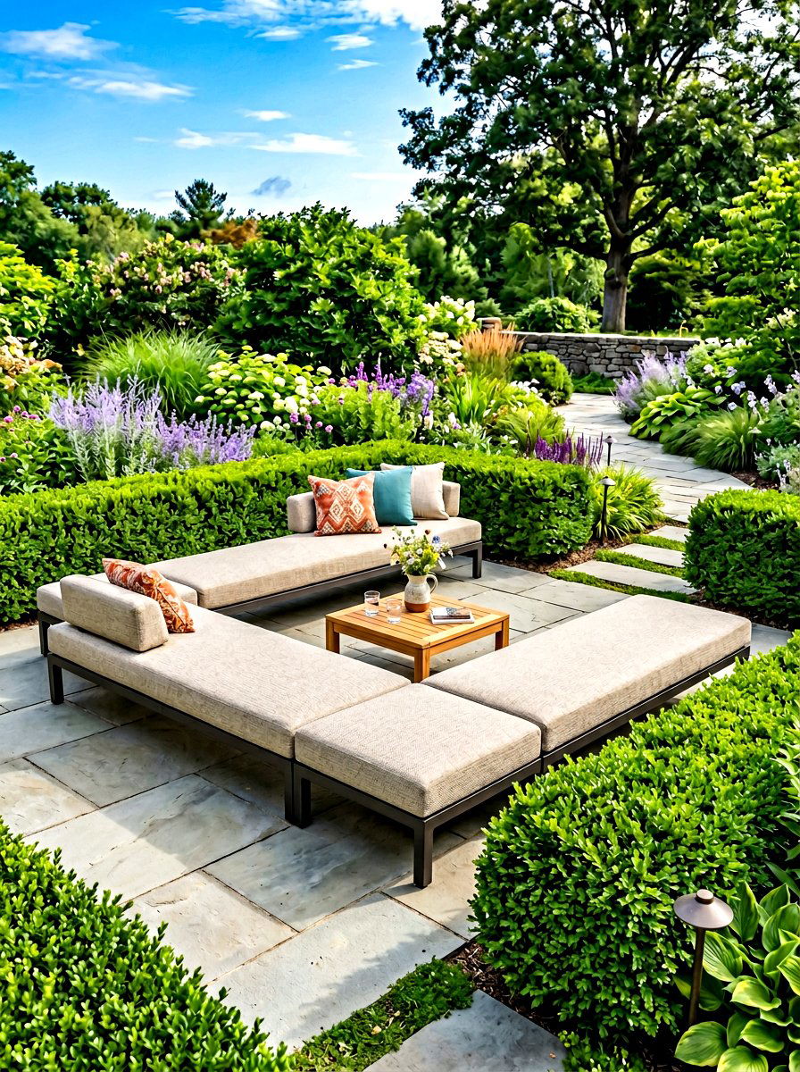 Backless Modular Patio Seating - 30 modular outdoor seating ideas