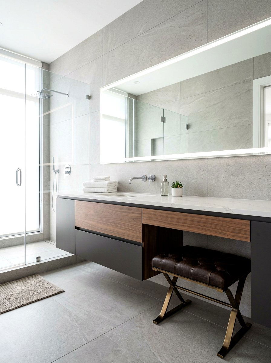 Backless Vanity Stool - 30 vanity stool bathroom ideas