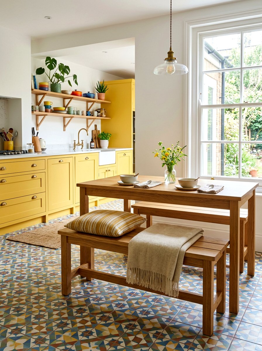 Backless kitchen bench - 30 breakfast room bench ideas