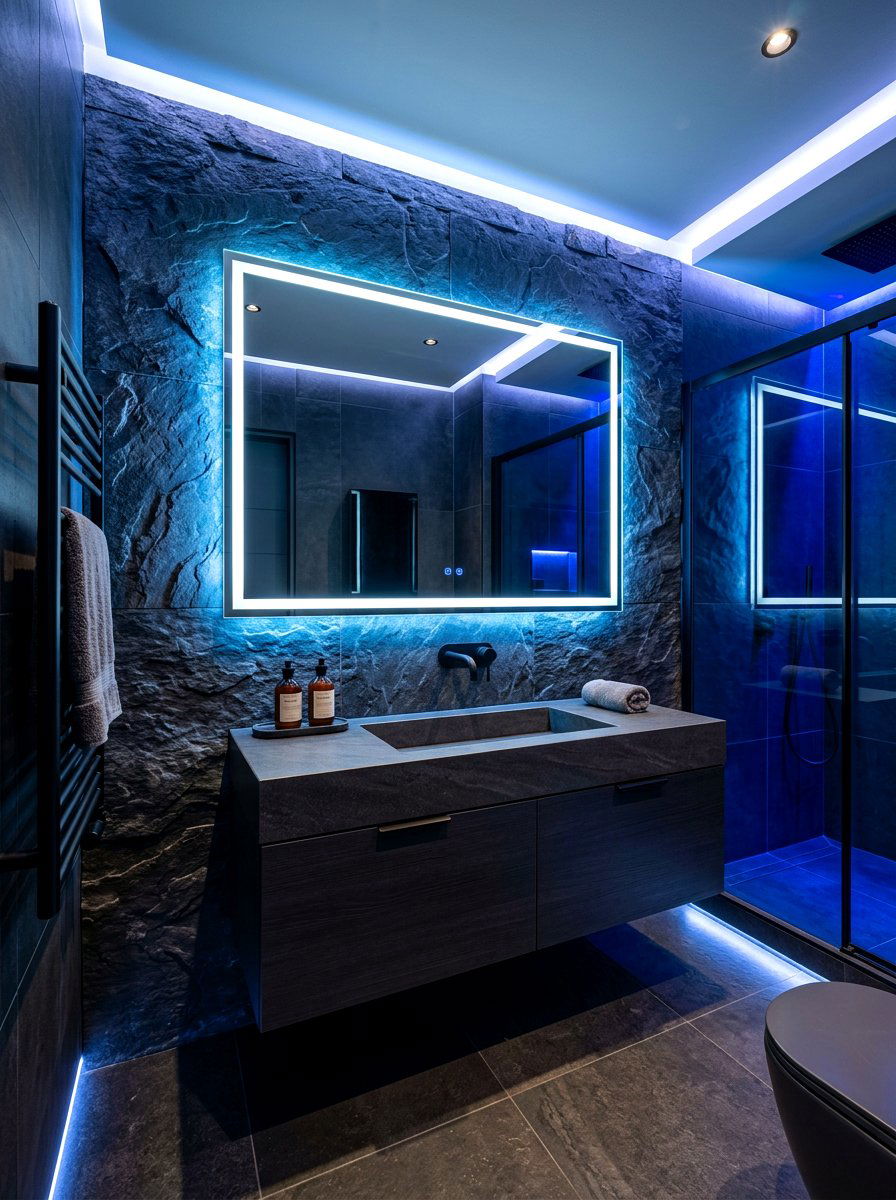 Backlit LED Bathroom Mirror - 30 bathroom mirror ideas