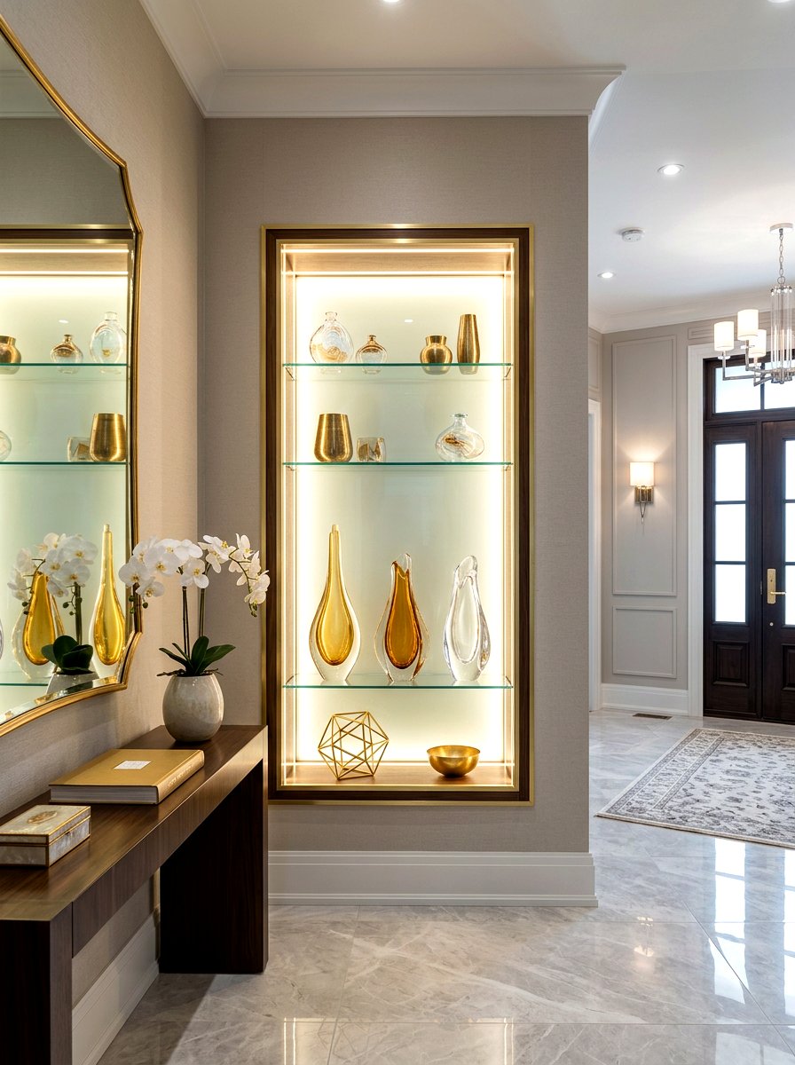 Backlit LED Niche - 30 niche shelf styling ideas