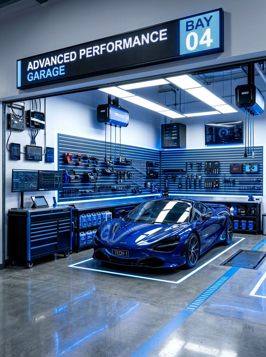 Backlit LED Slatwall Panels - 30 garage wall panel ideas