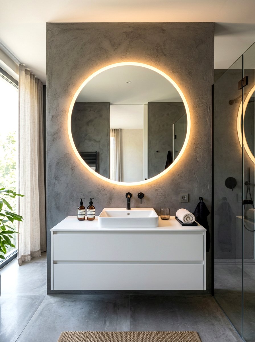 Backlit Mirror - 30 luxury bathroom ideas