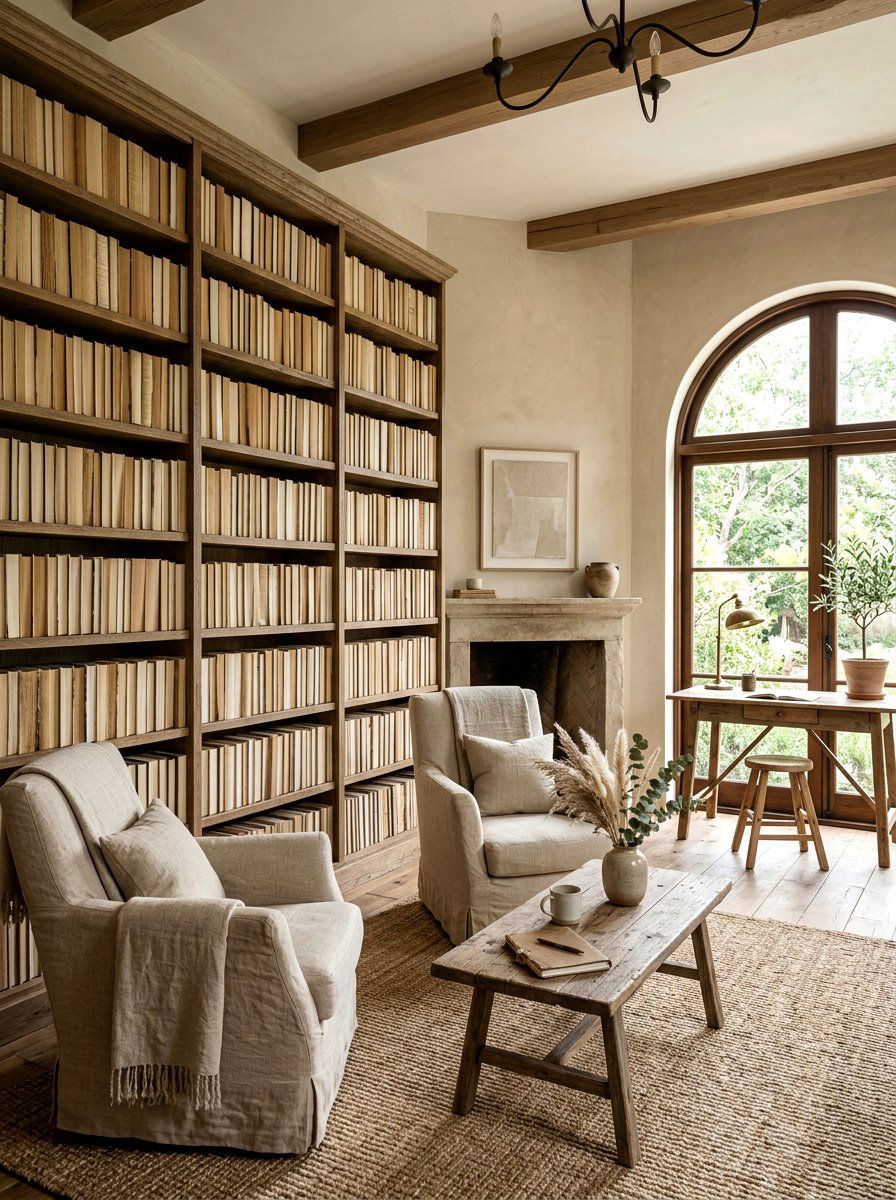 Backward Facing Neutral Spines - 30 organizing a bookshelf ideas