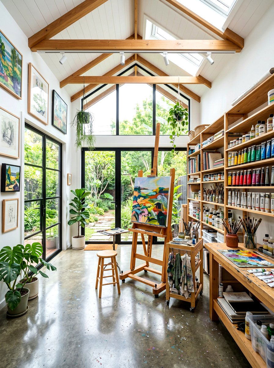 Backyard Art Studio - 30 cozy backyard room ideas