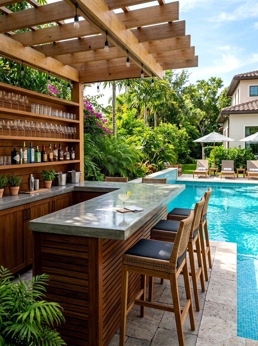 Backyard Bar - 30 entertainer backyard ideas