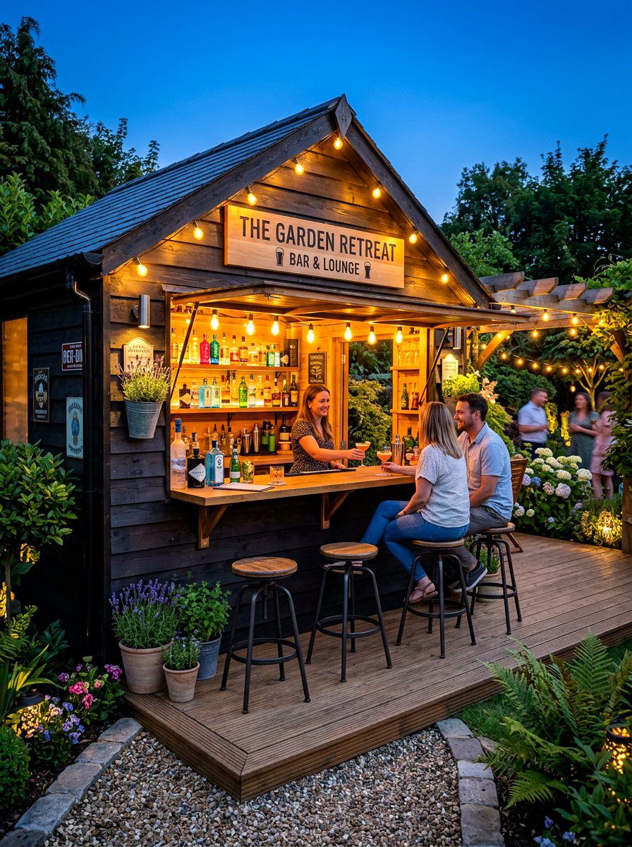 Backyard Bar Lounge Shed - 30 modern garden shed ideas