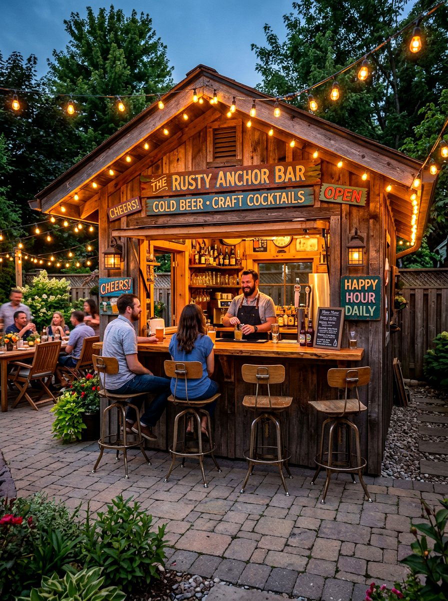 Backyard Bar Shed - 30 cottage shed ideas