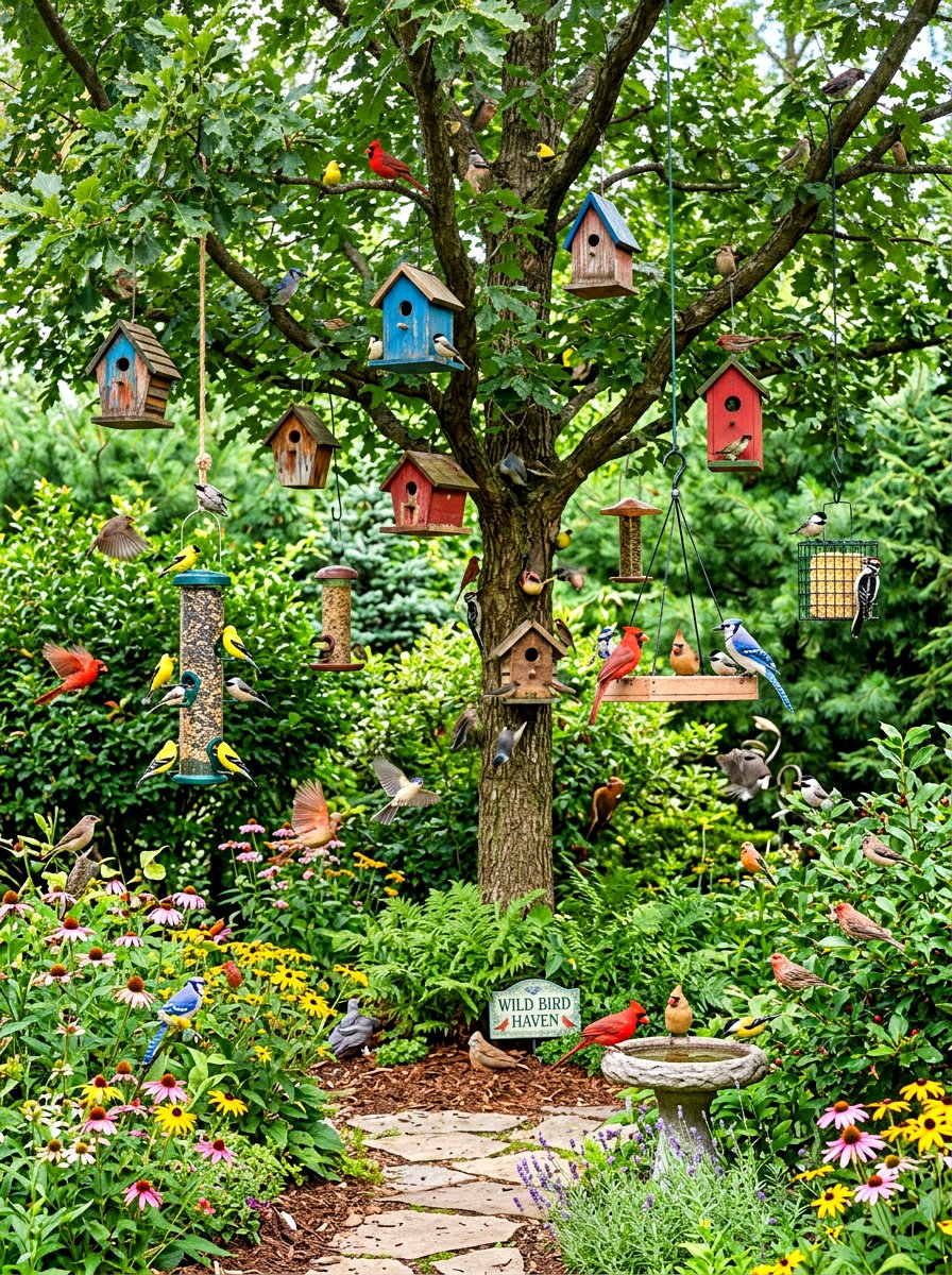 Backyard Bird Sanctuary - 30 woodland backyard landscaping ideas