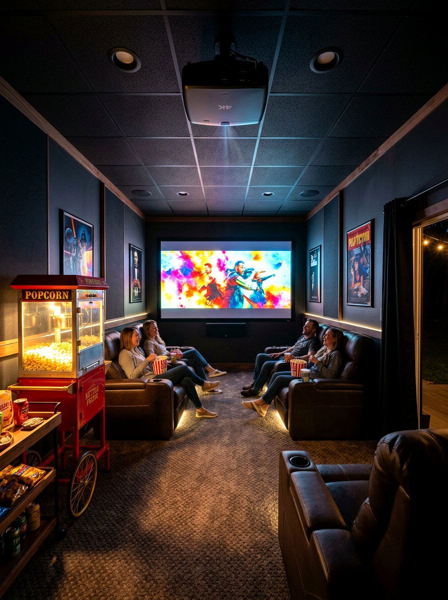 Backyard Cinema Room - 30 cozy backyard room ideas
