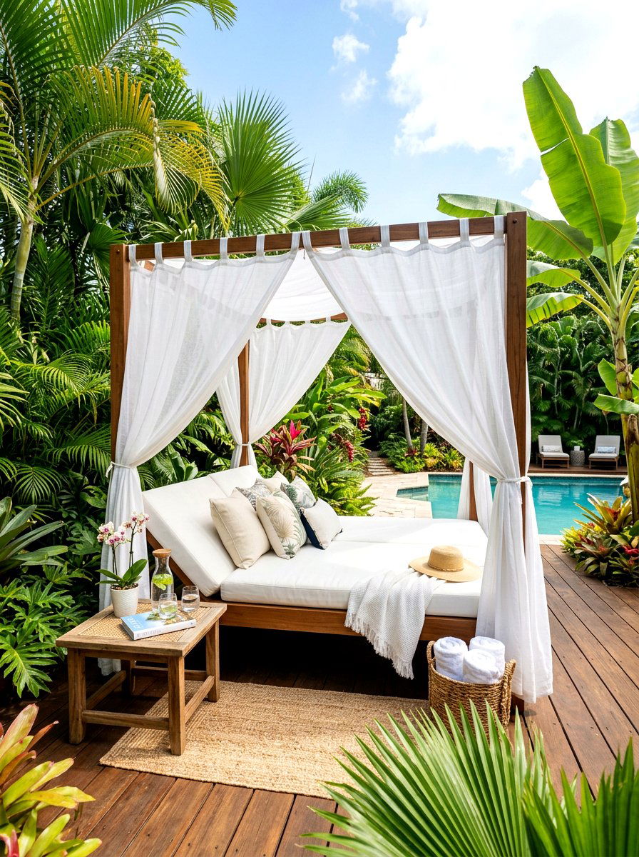 Backyard Daybed Lounge - 30 backyard decorating ideas