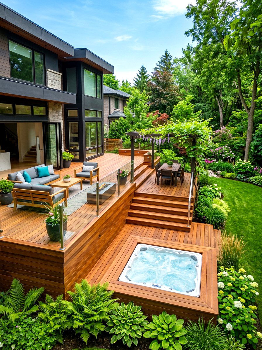 Backyard Deck - 30 cozy backyard ideas