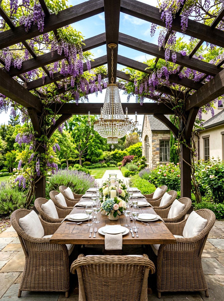 Backyard Dining Pergola - 30 backyard decorating ideas