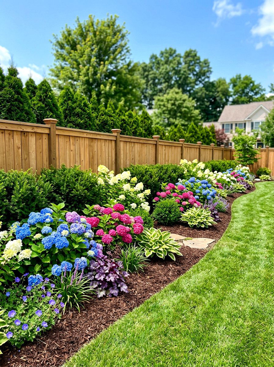Backyard Fence Garden Border - 30 fence landscaping ideas
