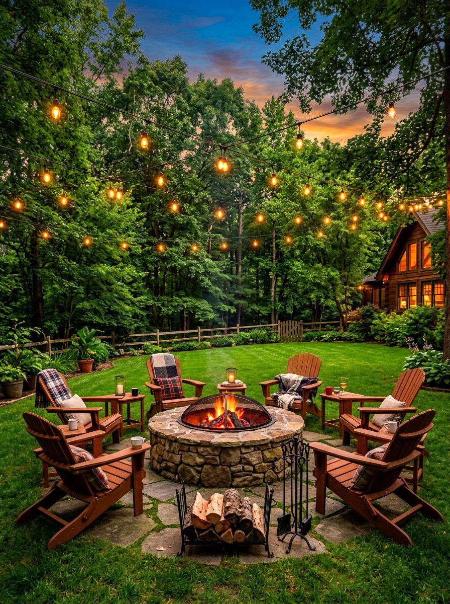 Backyard Fire Pit - 30 backyard entertaining ideas