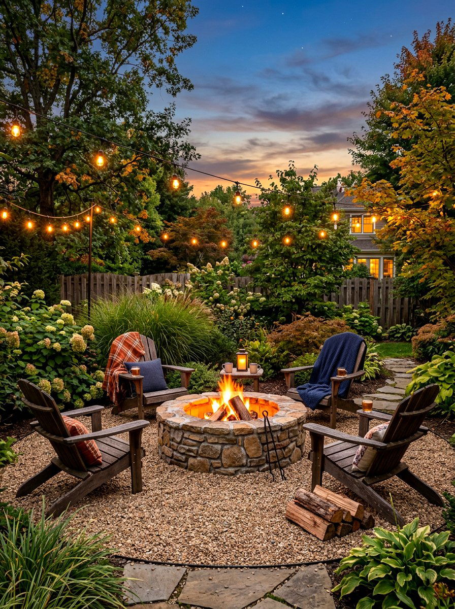Backyard Fire Pit - 30 simple landscaping ideas