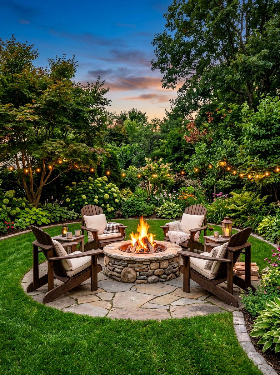Backyard Fire Pit Seating - 30 family backyard seating ideas