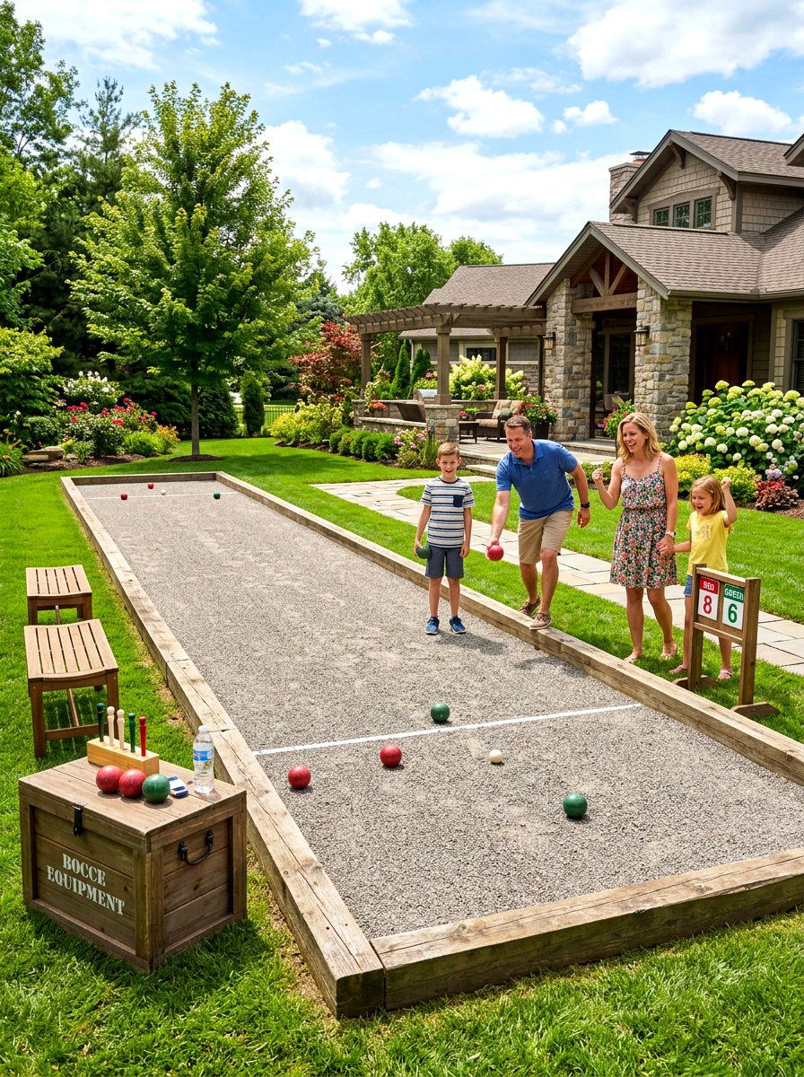 Backyard Game Zone - 30 backyard staycation ideas