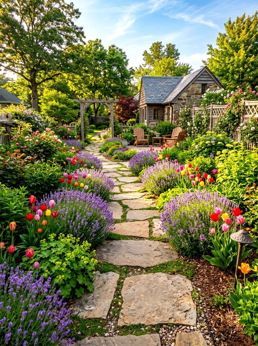 Backyard Garden Path - 30 spring reset home ideas