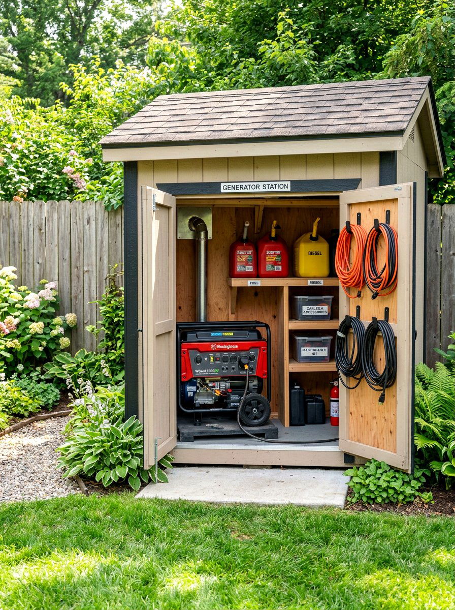 Backyard Generator Storage - 30 generator enclosure ideas