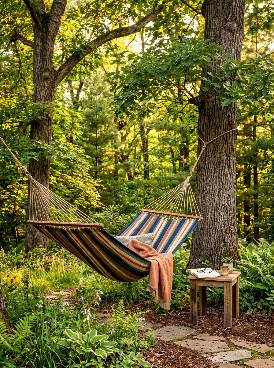 Backyard Hammock - 30 cozy backyard ideas