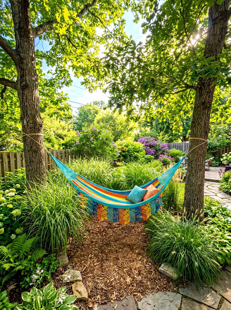 Backyard Hammock Nook - 30 backyard decorating ideas