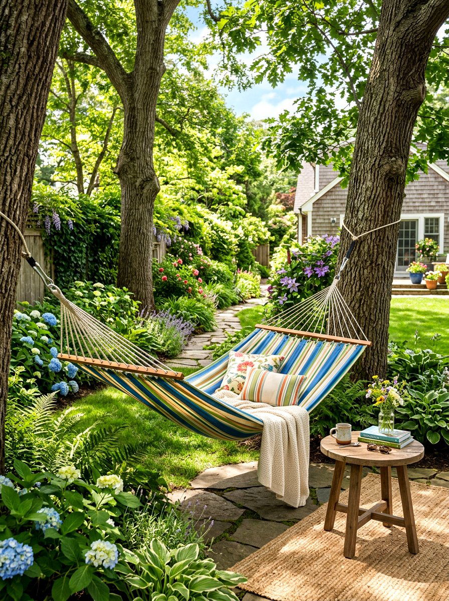 Backyard Hammock Spot - 30 backyard makeover ideas