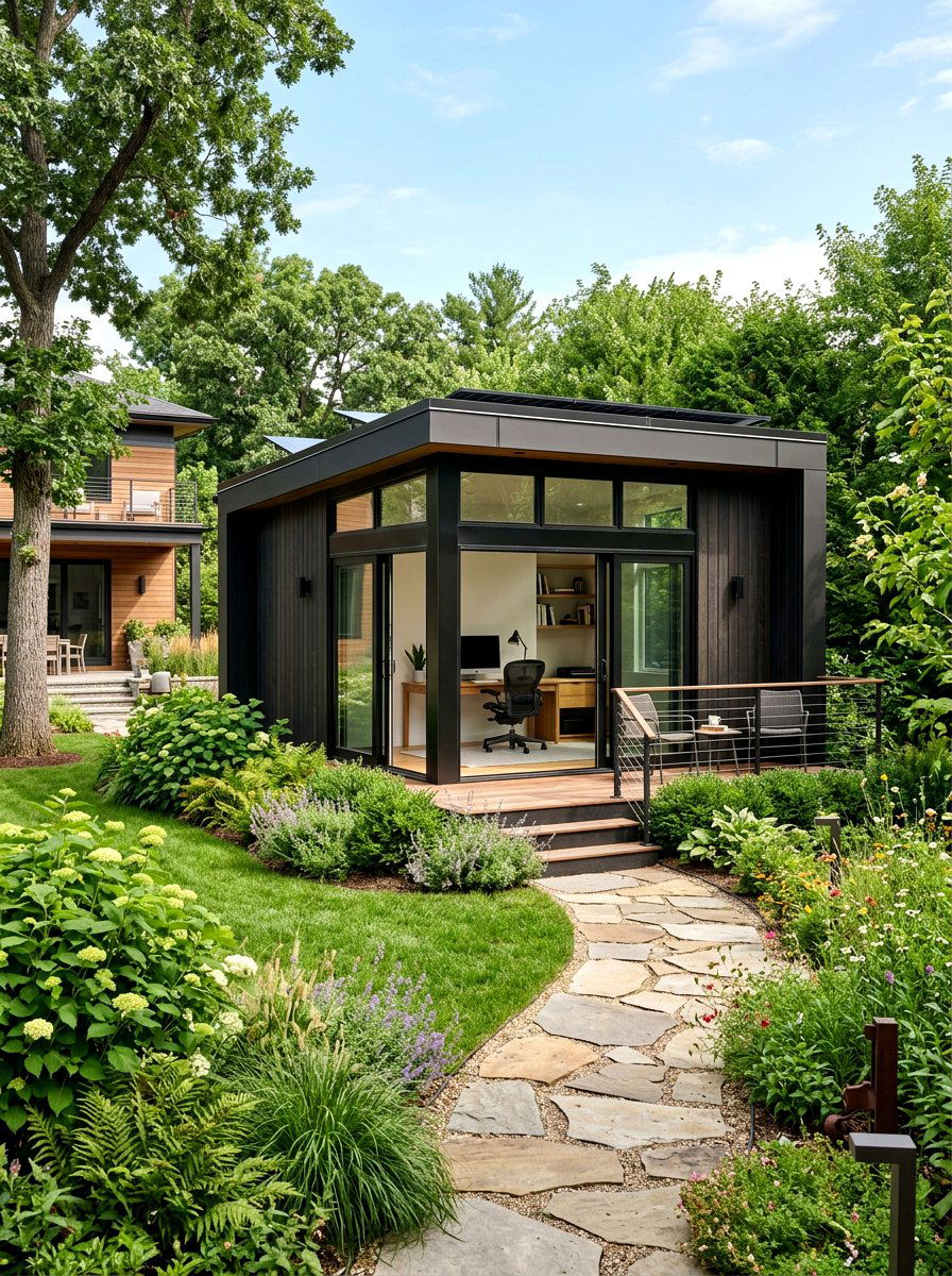 Backyard Home Office - 30 backyard zoning layout ideas