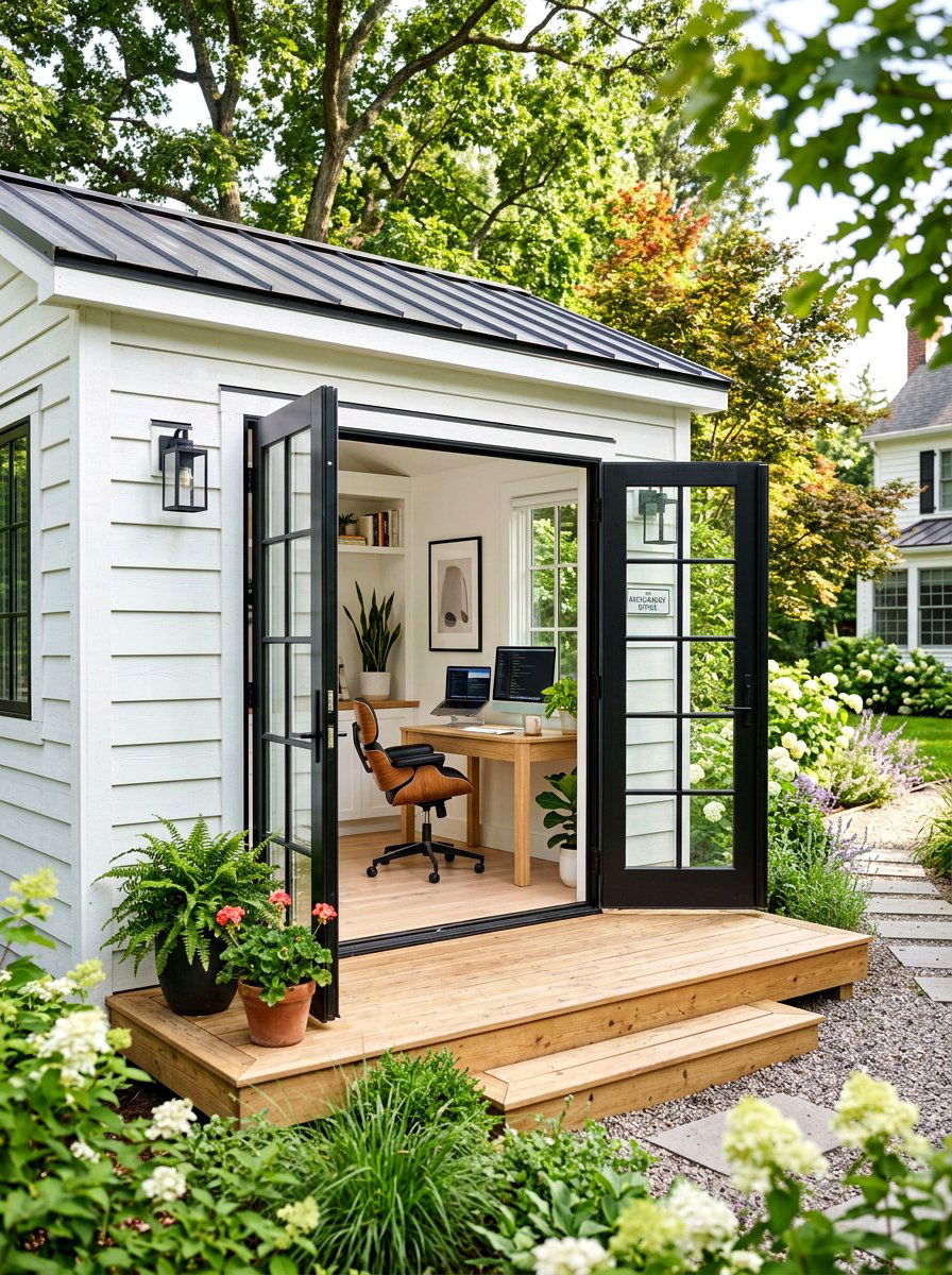 Backyard Home Office - 30 cottage shed ideas