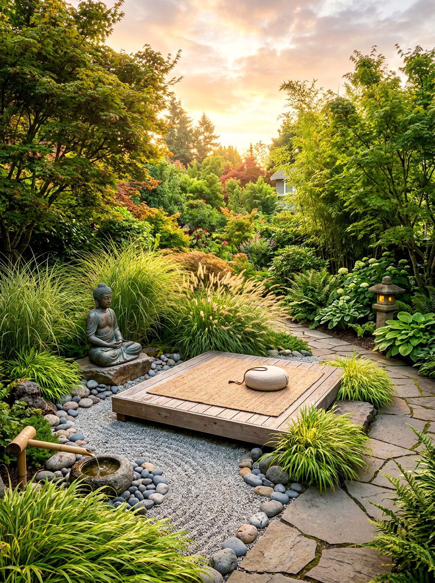 Backyard Meditation Area - 30 cozy backyard ideas