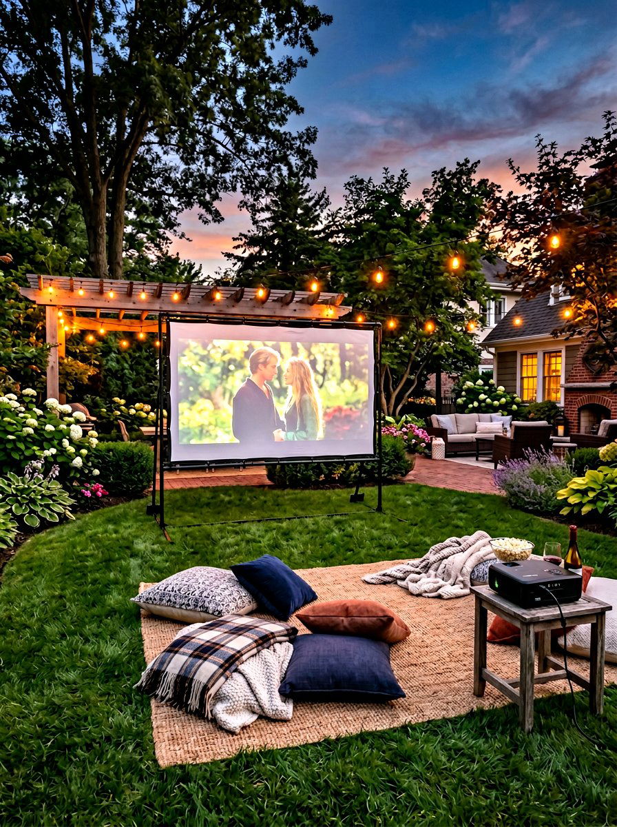 Backyard Movie Theater - 30 small backyard ideas