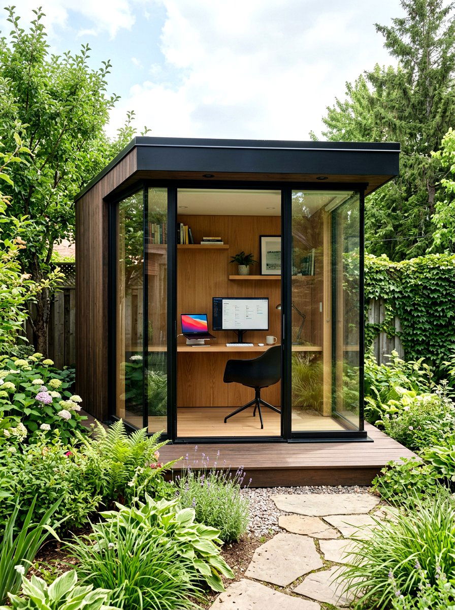 Backyard Office Pod - 30 private study room ideas