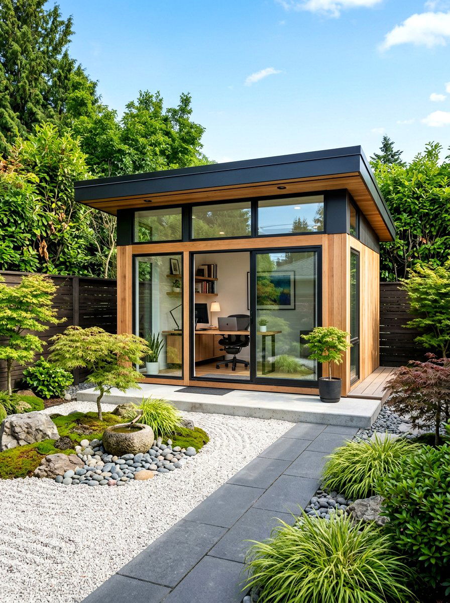 Backyard Office Shed - 30 outdoor storage shed ideas
