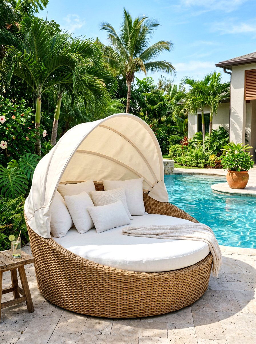 Backyard Outdoor Daybed - 30 cozy backyard ideas