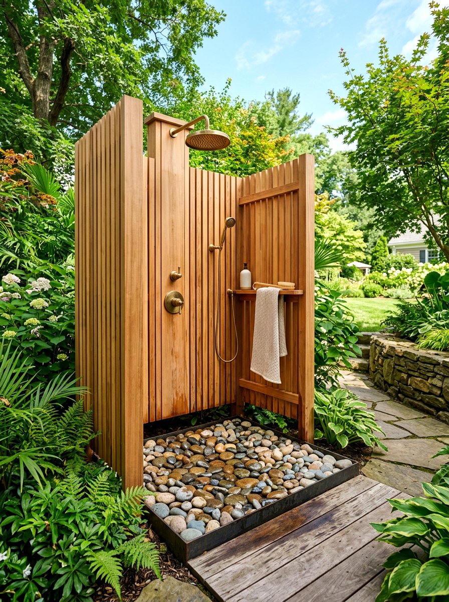 Backyard Outdoor Shower - 30 backyard makeover ideas