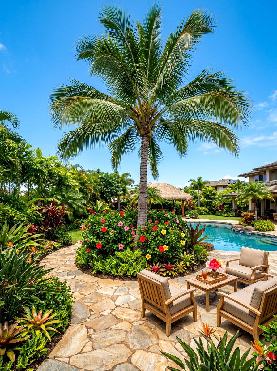 Backyard Palm Tree - 30 tropical patio ideas