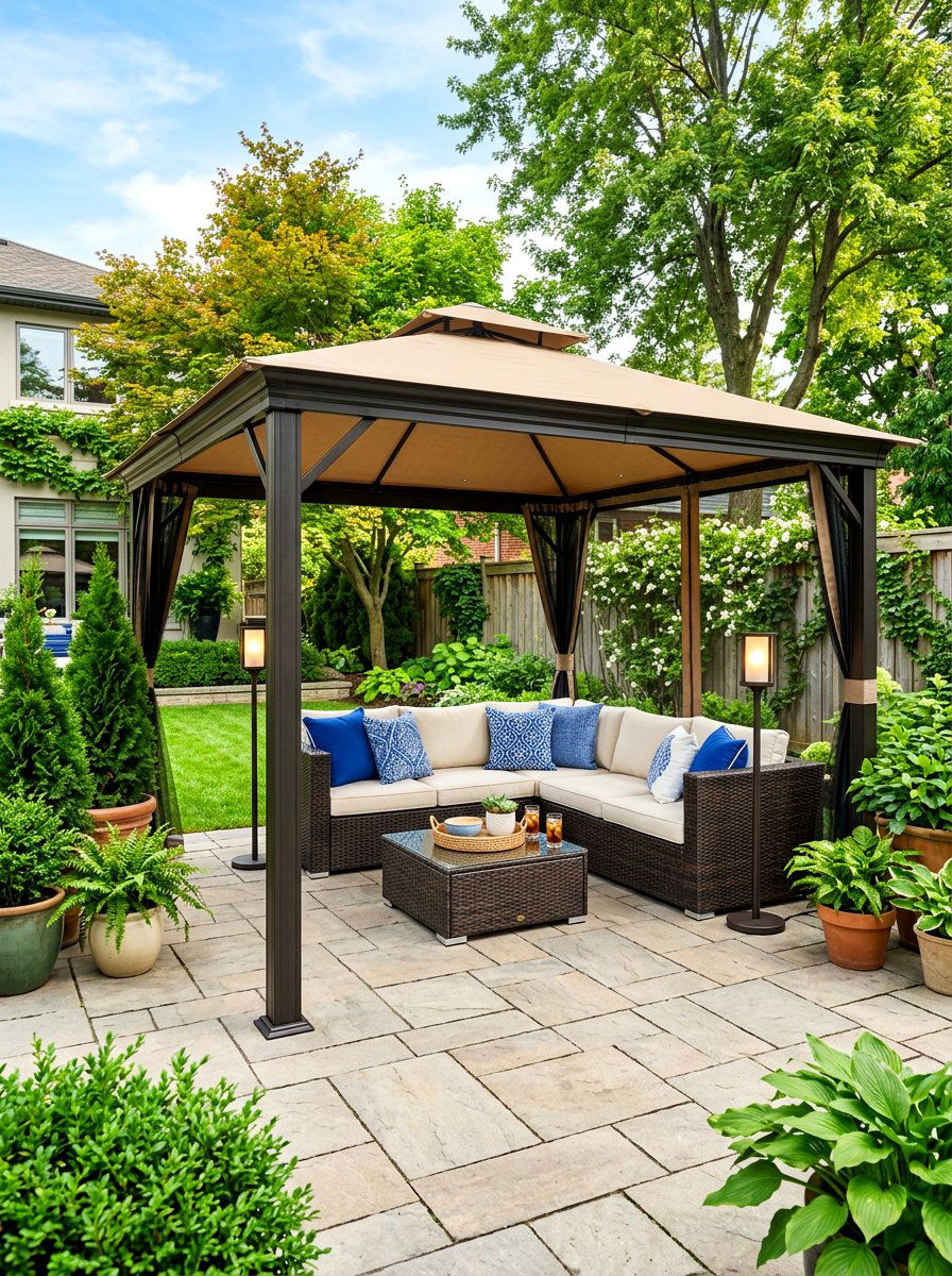 Backyard Patio Gazebo - 30 soft top gazebo ideas
