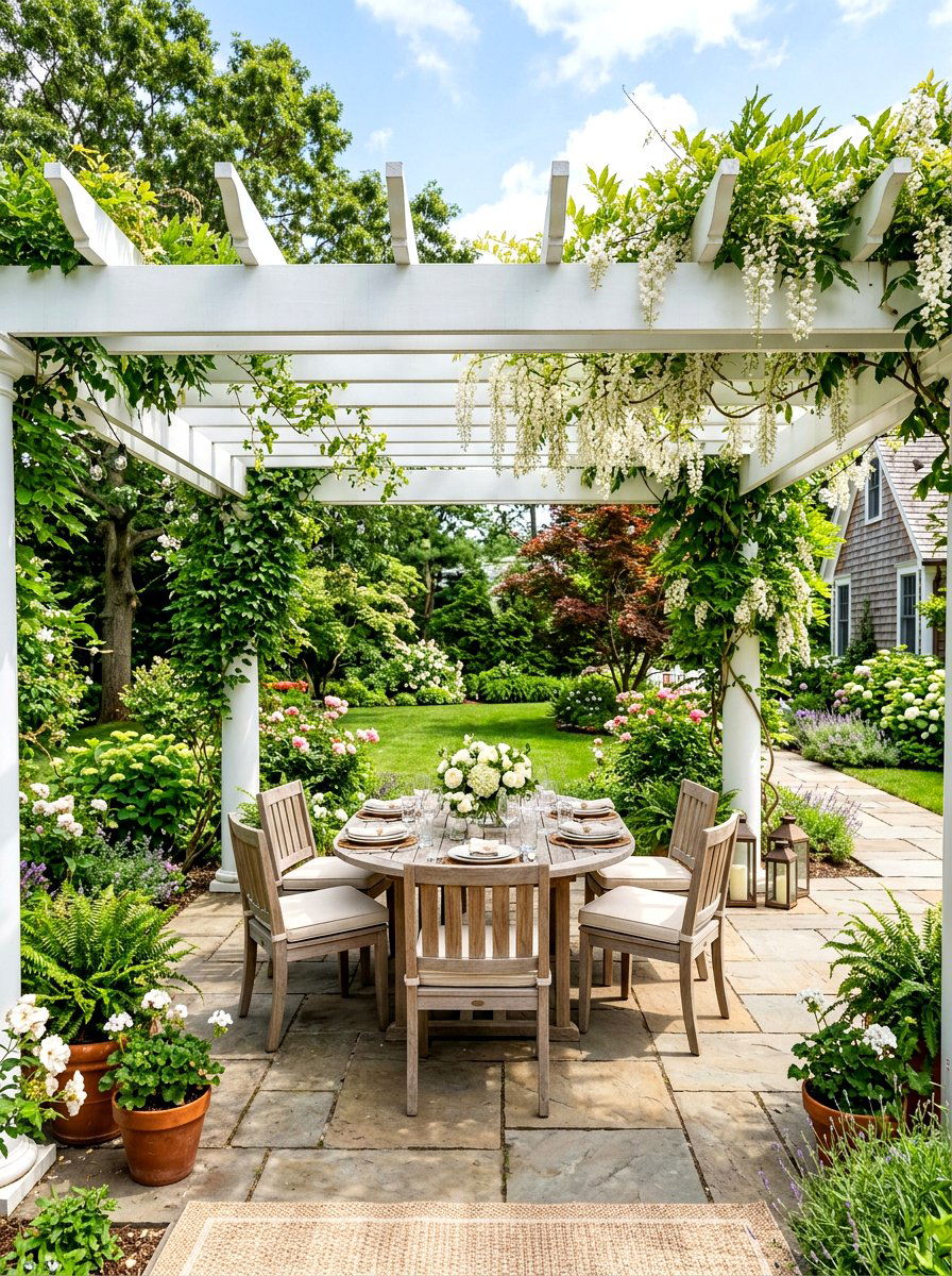 Backyard Pergola - 30 backyard landscaping ideas