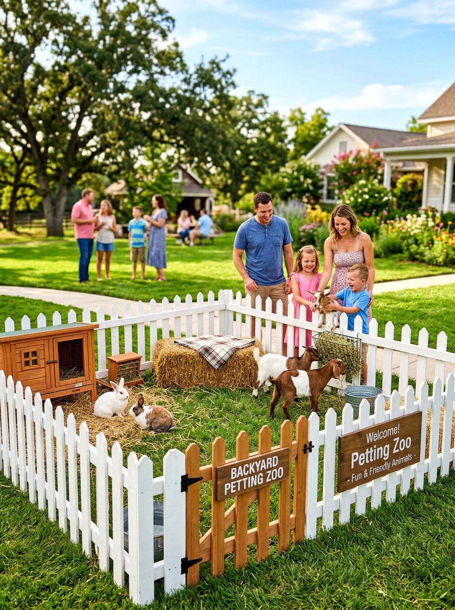 Backyard Petting Zoo - 30 outdoor birthday party ideas