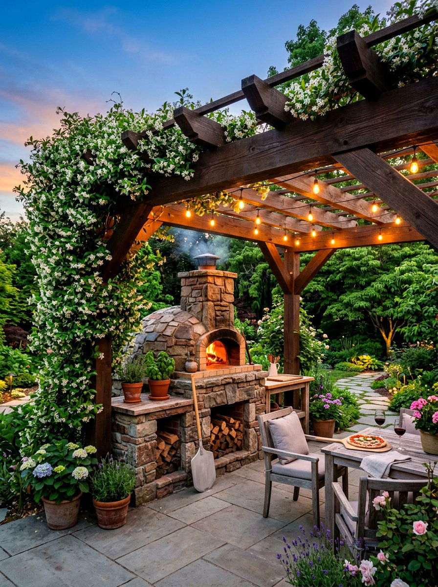 Backyard Pizza Oven With Pergola - 30 outdoor pizza oven ideas
